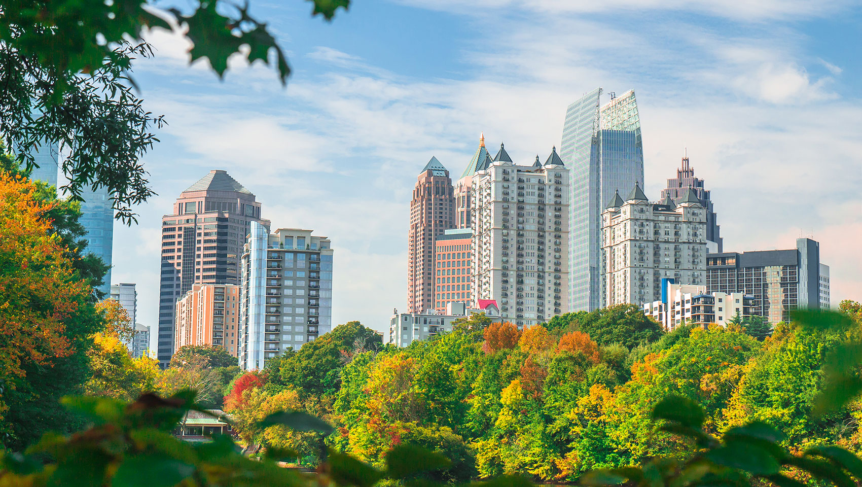 atlanta buildings and park