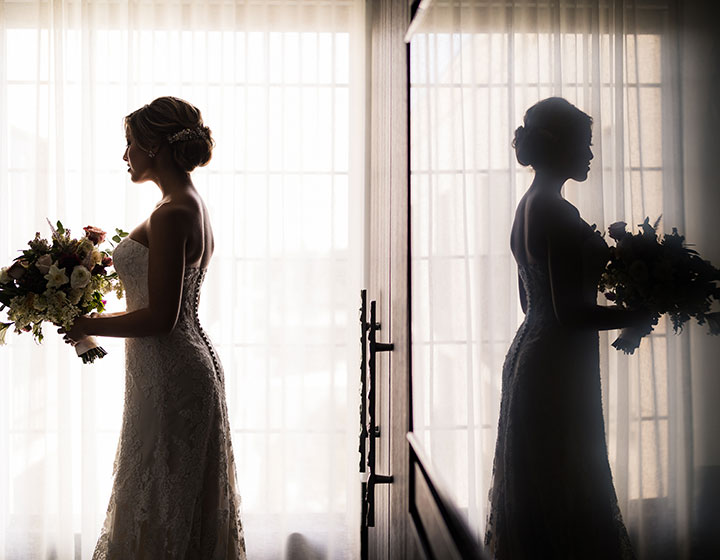 bride with bouquet