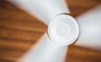 fan spinning on ceiling